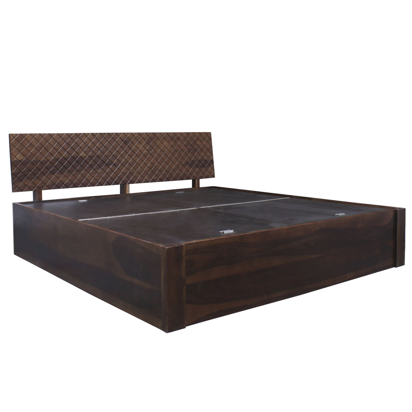 Striate king Bed With Storage